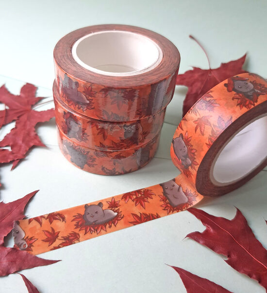 Fall Hamster Washi Tape "Momiji"