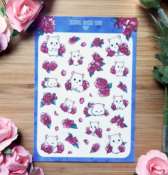Winter Hamster Sticker Sheet