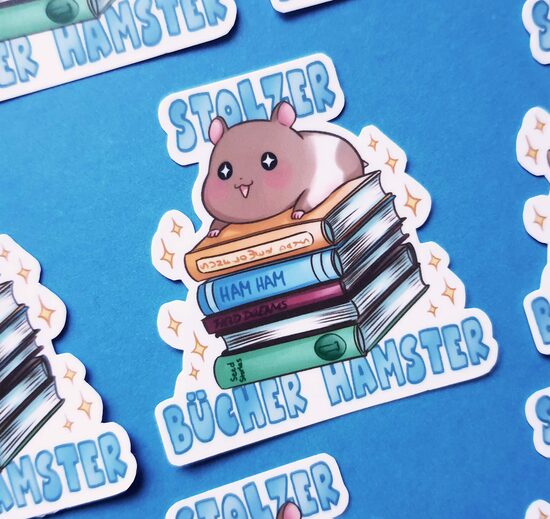 Hamster Sticker Stolzer Bücher Hamster
