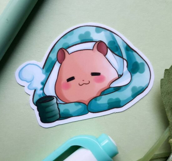 Hamster Sticker Cozy Hampter