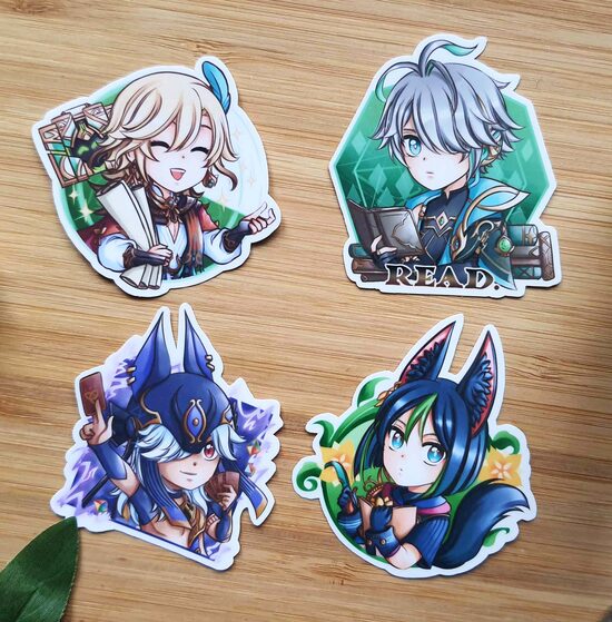 Genshin Impact Sticker Kaveh, Alhaitham, Cyno, Tighnari
