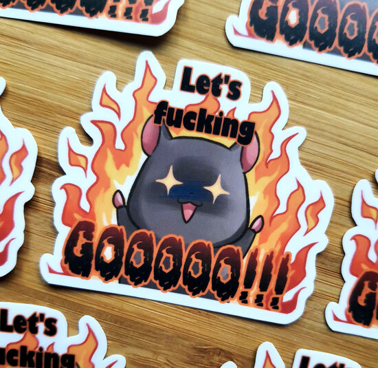 Hamster Sticker Let's fucking GOOOOO!!!